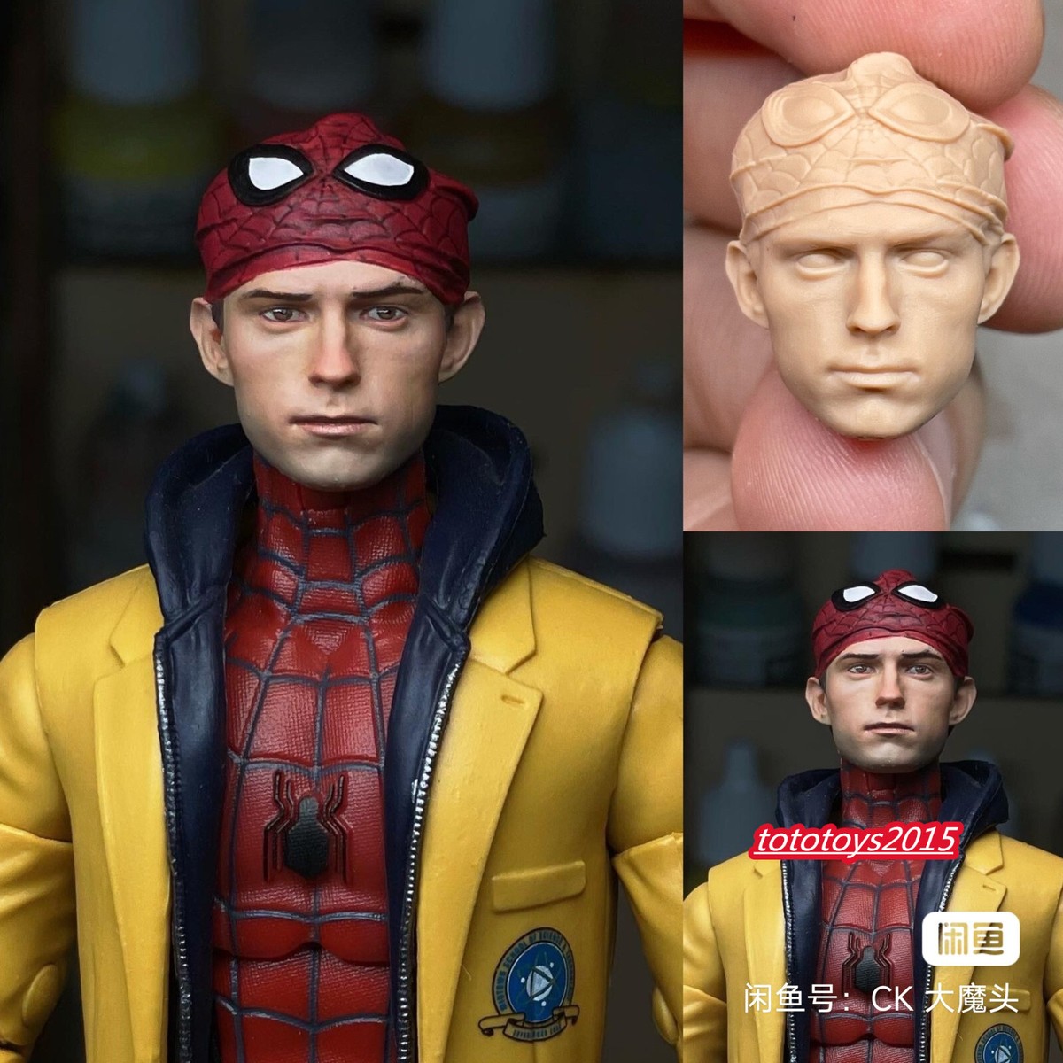 1:6 1:12 1:18 Tom Holland Spider-Man Head Sculpt For Male Action