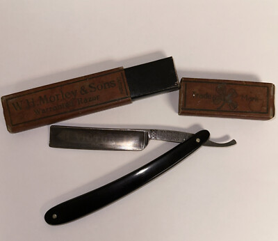 Antique W.H. Morley & Sons Clover Brand Straight Warranted Razor ...