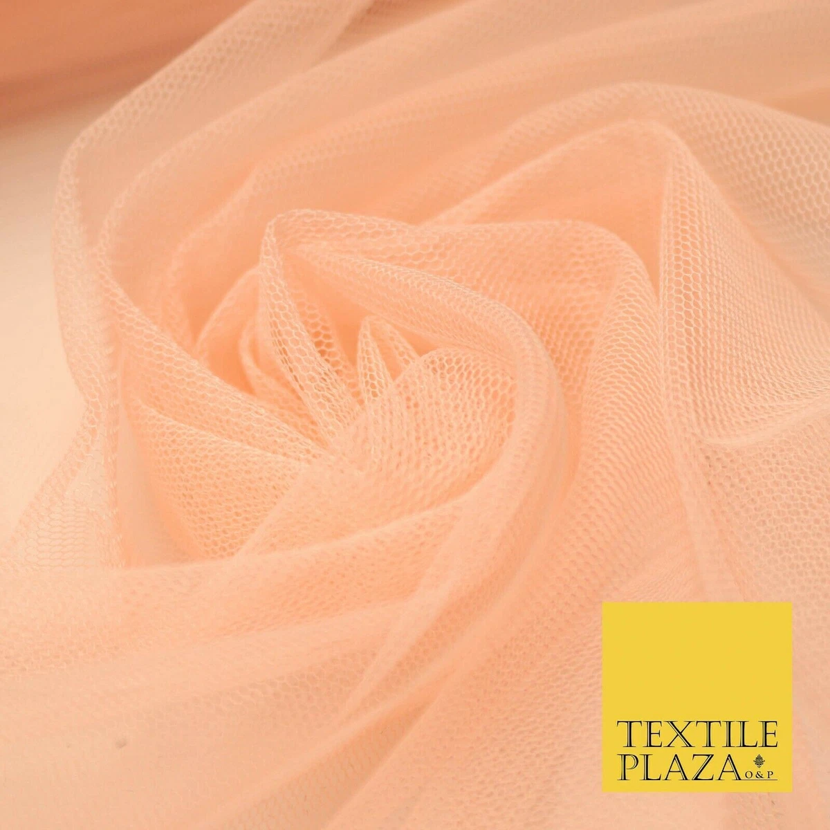 Light Peach Plain Tulle Mesh Dress Net Fabric Bridal Wedding Tutu 54