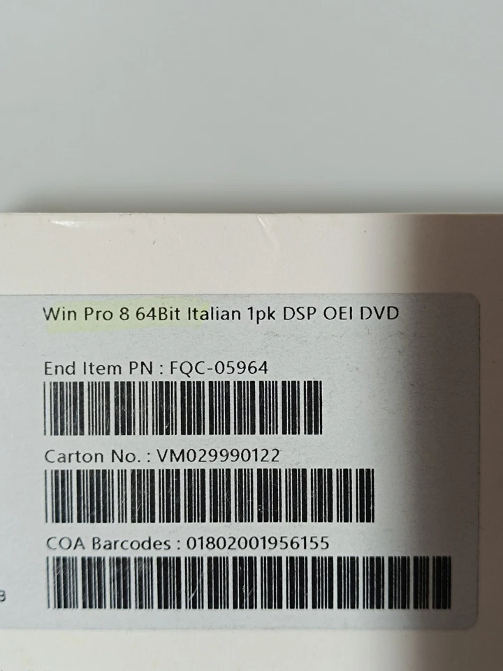 Windows 8 PRO 64bit DVD OEM neu in opened Box - Bild 3 von 4