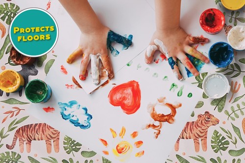 Little Malio Baby Weaning Splash Mat for Under Highchair -130cm- Messy Splat Mat - Picture 8 of 8