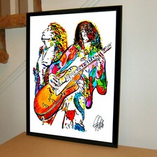 Led Zeppelin Robert Plant Jimmy Page Rock Music Poster Print Wall Art 18x24
