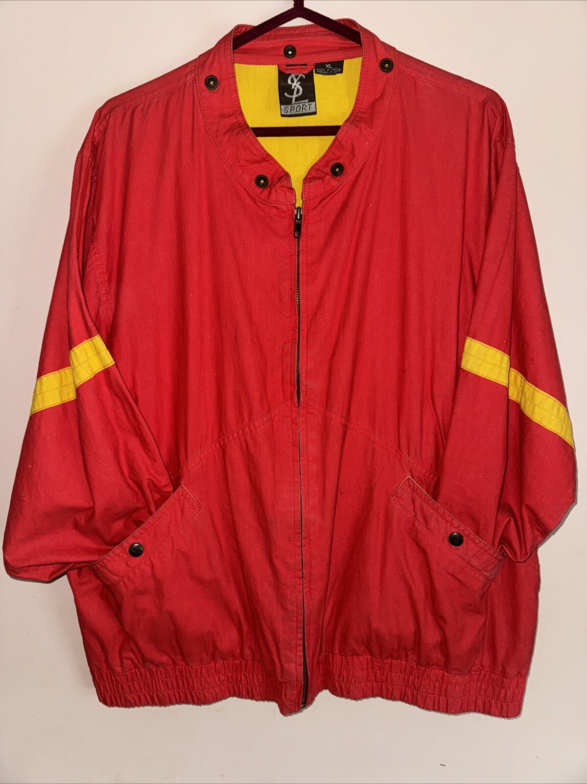 Giacca leggera Yves Saint Laurent Sport rosso giallo