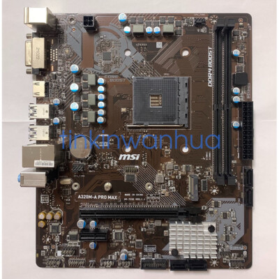 For MSI A320M-A PRO MAX Motherboard Socket AM4 DDR4 1×PCI-E X16