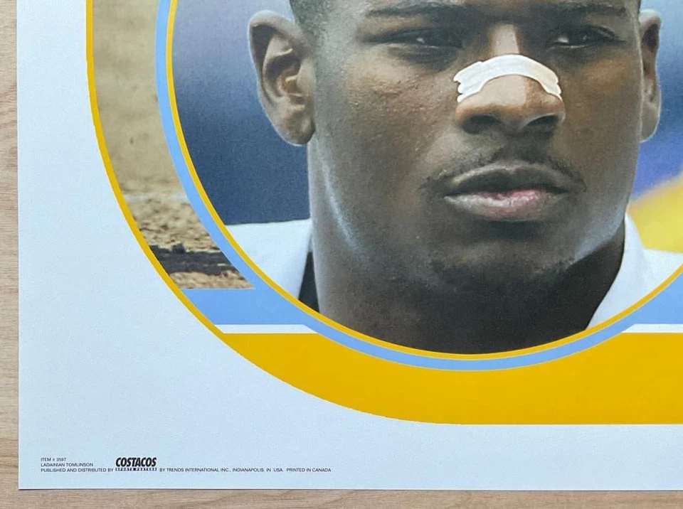 LaDainian Tomlinson 圣地亚哥充电器 2004 年 NFL 官方海报 22.5 x 34 — 第 4/4 张图片