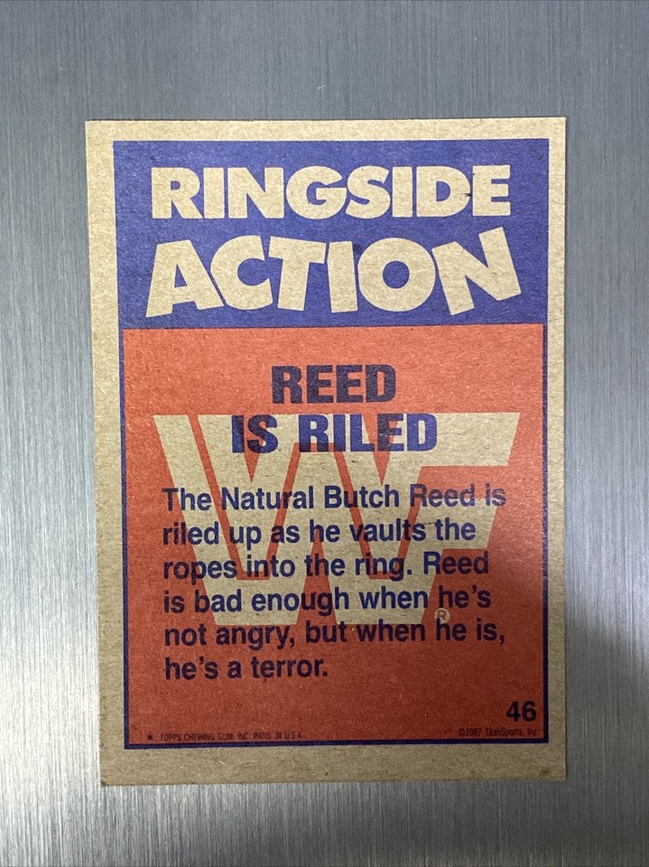 1987 Topps WWF Wrestling Reed is Riled Natural Butch Reed #46 | eBay