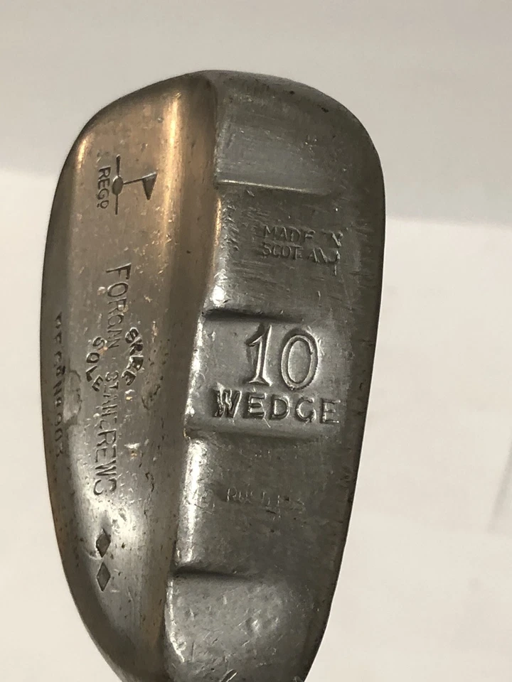 Forgan St. Andrews Skee Sole 10 Wedge RH Stiff Steel Shaft Made In Scotland OLD - Image 2 of 4