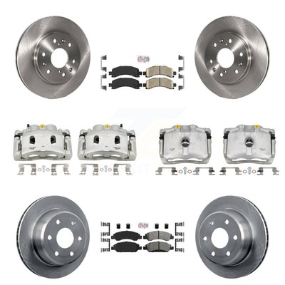 Brake Caliper Rotors Semi-Metallic Ceramic Pad Front Rear Kit (10Pc) For Express