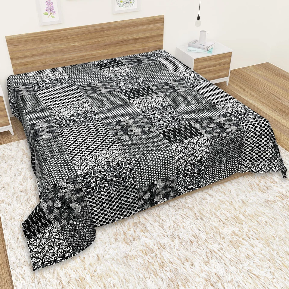 Индийское лоскутное одеяло Kantha королевского размера покрывало ручной работы лоскутное одеяло принт Gudari - Изображение 2 из 4