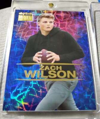 Zach Wilson 2021 SKYBOX METAL UNIVERSE CHAMPION S-6 PREMIUM STAR SAPPHIRE 66 /75