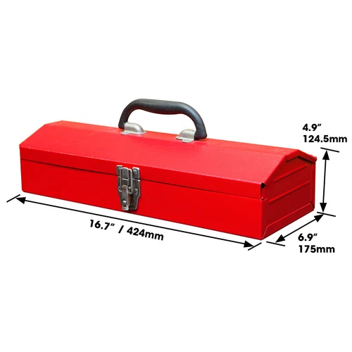16 "19" Portable Toolbox Red Parts Management Tools Storage Box - Foto 7 di 8