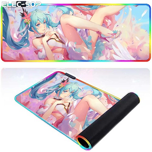 Hatsune Miku Large Gaming Mouse Pad Desk Mat Keyboard mousemat Anime Waifu Gamer - Picture 4 of 28