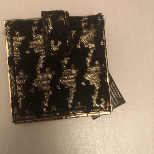 Sephora Compact Houndstooth Gold Mirror, Regular & Magnifying Side NWT - Picture 3 of 4