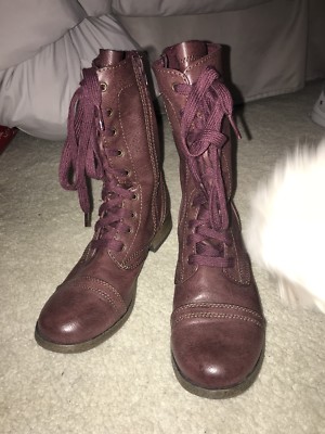 Bottes De Combat Rouges Xhilaration Pointure 7.5 US Femme - Style Militaires / Rangers