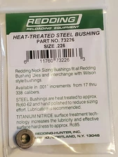73226 REDDING HEAT TREATED STEEL .226 NECK SIZE BUSHING - BRAND NEW - FREE SHIP