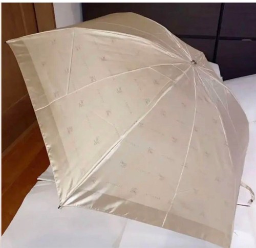 BURBERRY Folding Umbrella Biege Jacquart Ladies Compact Umbrella New From Japan - Picture 3 of 9
