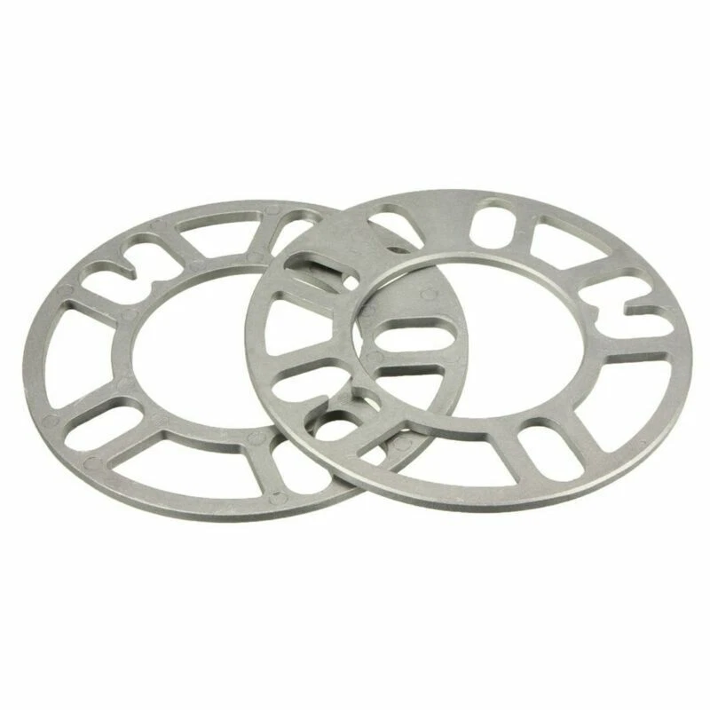 4X Silver Alloy Aluminum Car Auto Wheel Spacers Adaptor Shims Plate 4/5 Stud 5MM - Image 3 of 4