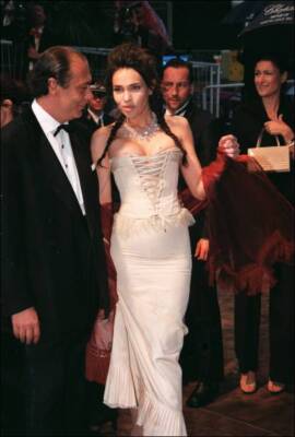 Beatrice Dalle 1999 at Cannes Historic Movie Film Star Old Photo