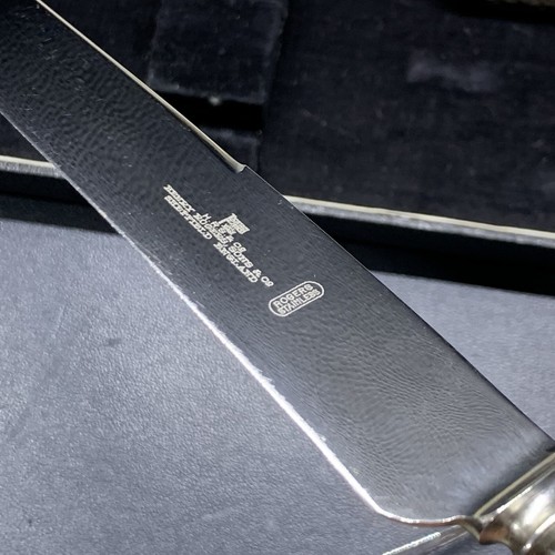 VTG Henry Rogers & Sons & Co Natural Stag Handles Sheffield England Carving Set - Picture 6 of 10
