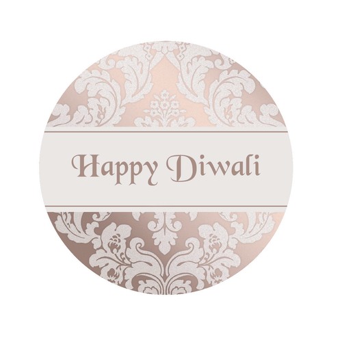 HAPPY DIWALI DAMASK STICKERS CANDLE DECORATION GIFT SEALS SCHOOL STICKERS - Picture 7 of 11