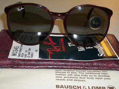 56mm VINTAGE B&L RAY BAN W0345 G15 CHERRY TORT TRADITIONALS ROUND