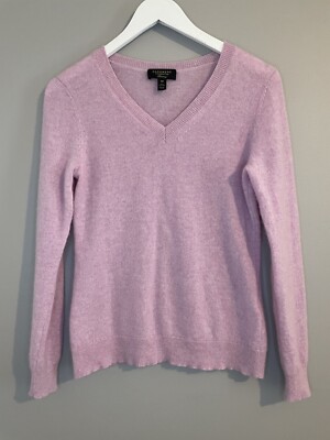 Charter Club Luxury 100% Cashmere V-Neck Sweater Women's Size PM
