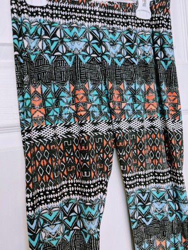 Mudd Mädchen 16 Leggings Wildlederimitat neu mit Etikett Batik Azteken Streifen - Bild 3 von 12