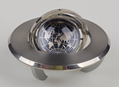 Gyroscope Axis Globe Ball Rotating Desk Table Clock Fits 1.5" Photo 2002 MNS VTG