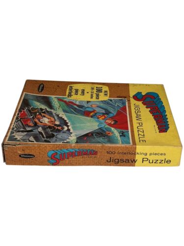 1965 Superman Whitman 100 Piece Jigsaw Puzzle #4611 Vintage - Picture 3 of 6