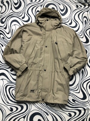 Helly Hansen Mens Vintage 3 in 1 Nylon Biege Jacket and Fleece Parka Size XL-XXL