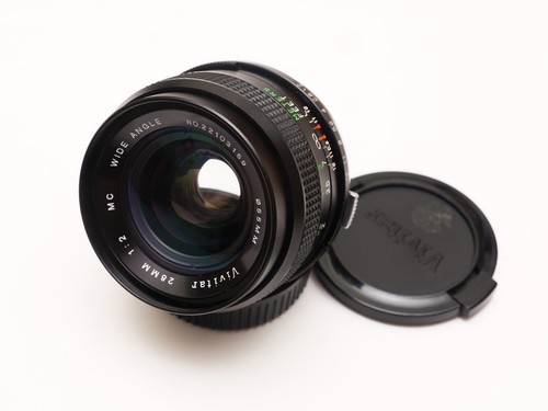 A+ CLAed! Vivitar/Kiron 28mm f/2 Fast Wide Angle Lens Olympus OM, Digi Adaptabl