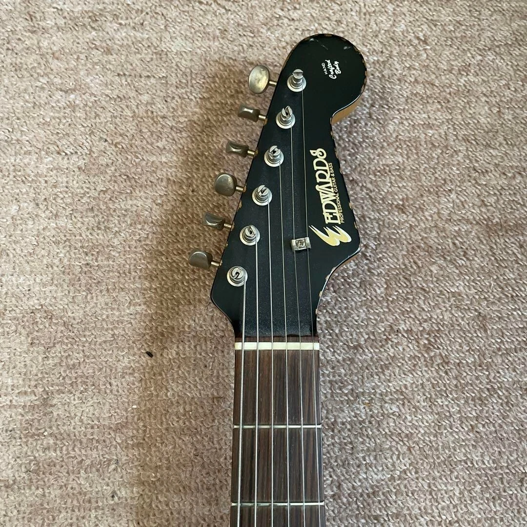 EDWARDS by ESP E-SE skin Sugizo Electric Guitar Black Used Rare F
