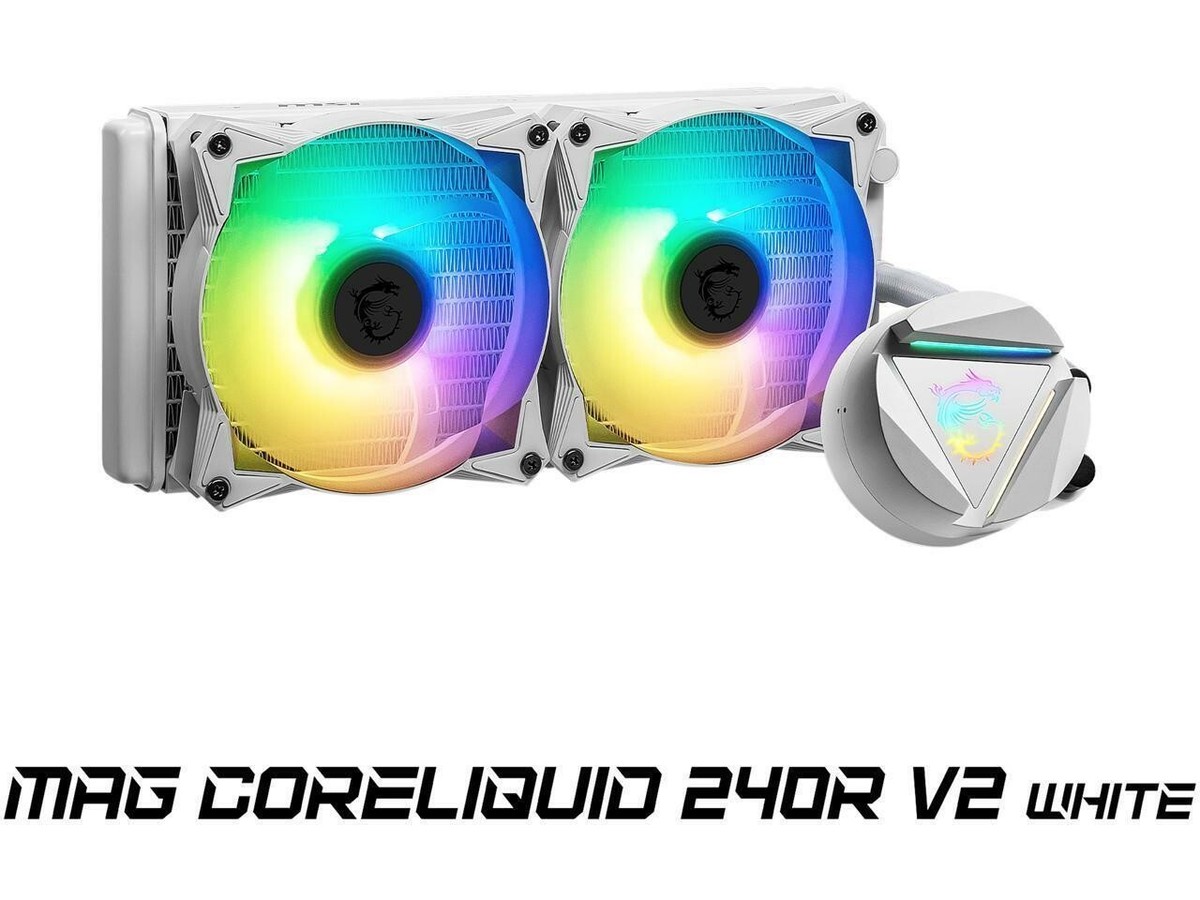 MAG CORELIQUID 240R V2 WHITE 液体冷却 MSI MAG Core Liquid 240R V2 White AIO Liquid CPU Cooler