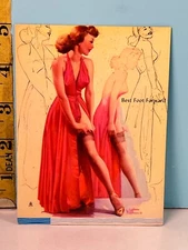 Vintage Ted Withers Pin Up Blotter Card "Best Foot Forward"🔥