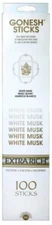 [ 100 stick pack ] GONESH INCENSE STICKS EXTRA RICH WHITE MUSK 