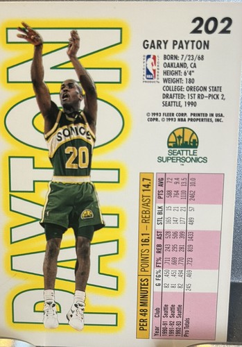 1996-97 Fleer Metal #94 Gary Payton | Seattle Supersonics/ 3 - Picture 4 of 8