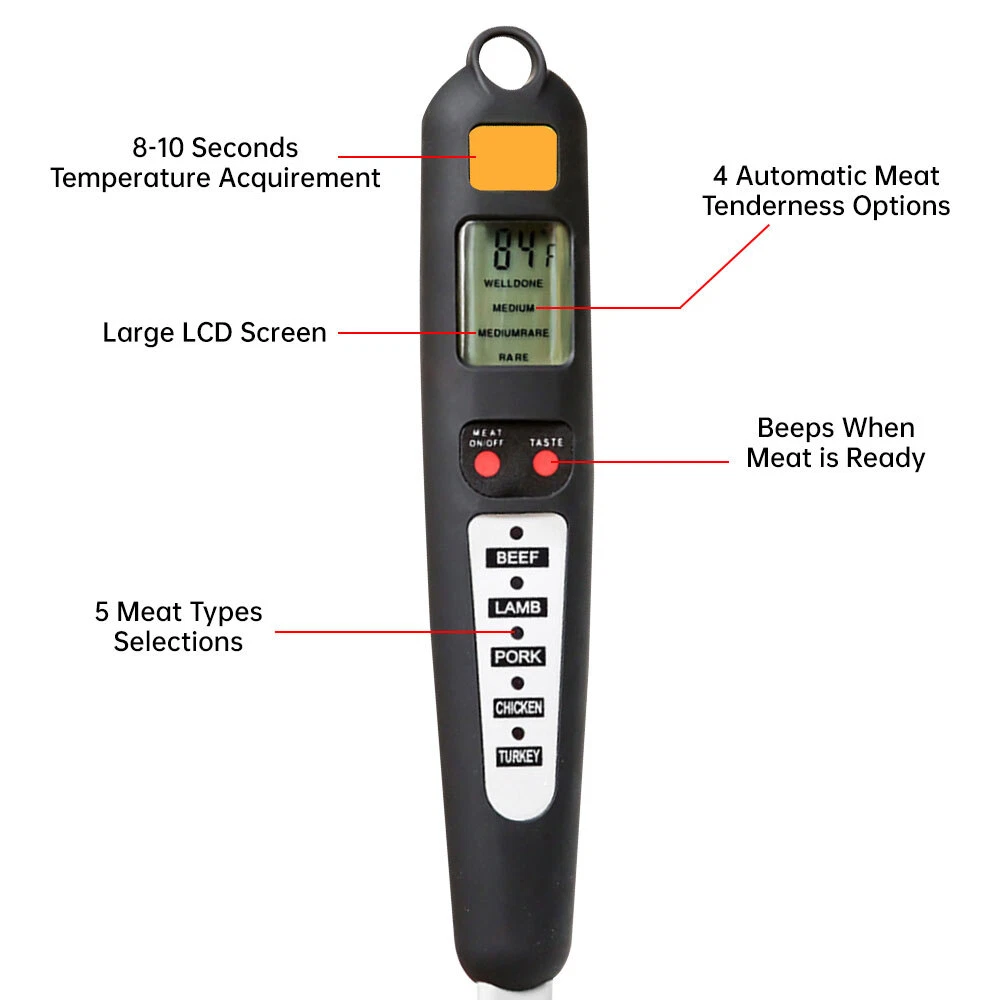 Digital Meat Thermometer Temperature Double Probe Cooking BBQ Turkey -50℃~150℃