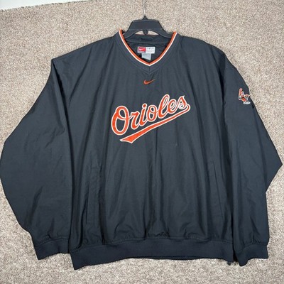 Nike Team MLB Baltimore Orioles Windbreaker Pullover Mens XL Vintage Y2K