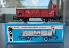 Märklin H0 4696 Offener Güterwagen mit Bremserhaus, unbespielt, blaue OVP