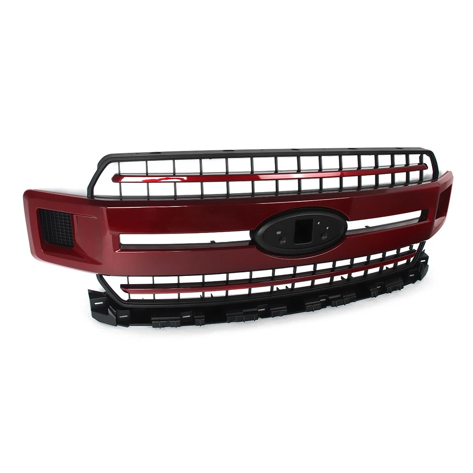 Ruby Red Front Bumper Grille Grill Assembly For 2018-2020 Ford F-150 F150 XL XLT - Изображение 4 из 4