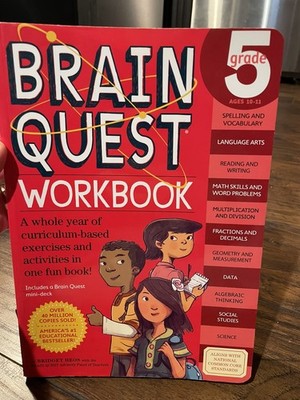 NEW Brain Quest Educational Homeschool Workbook learn 5th Grade school