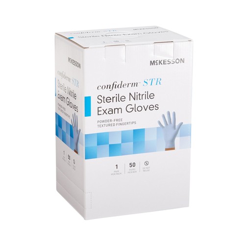 McKesson Confiderm® STR Nitril Untersuchungshandschuh, Extra Large, Blau - Bild 6 von 7