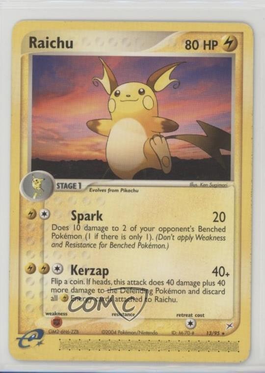 Raichu Pokemon EX Team Magma vs Team Aqua #13 2004