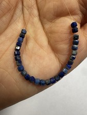 natural Lapis Lazuli Faceted cube Beads 2.5mm 100 beads new free shipping