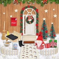 Miniatur Wichtel ZubehöR Set 70 StüCk Holz Weihnachtsdeko WichteltüR Figuren