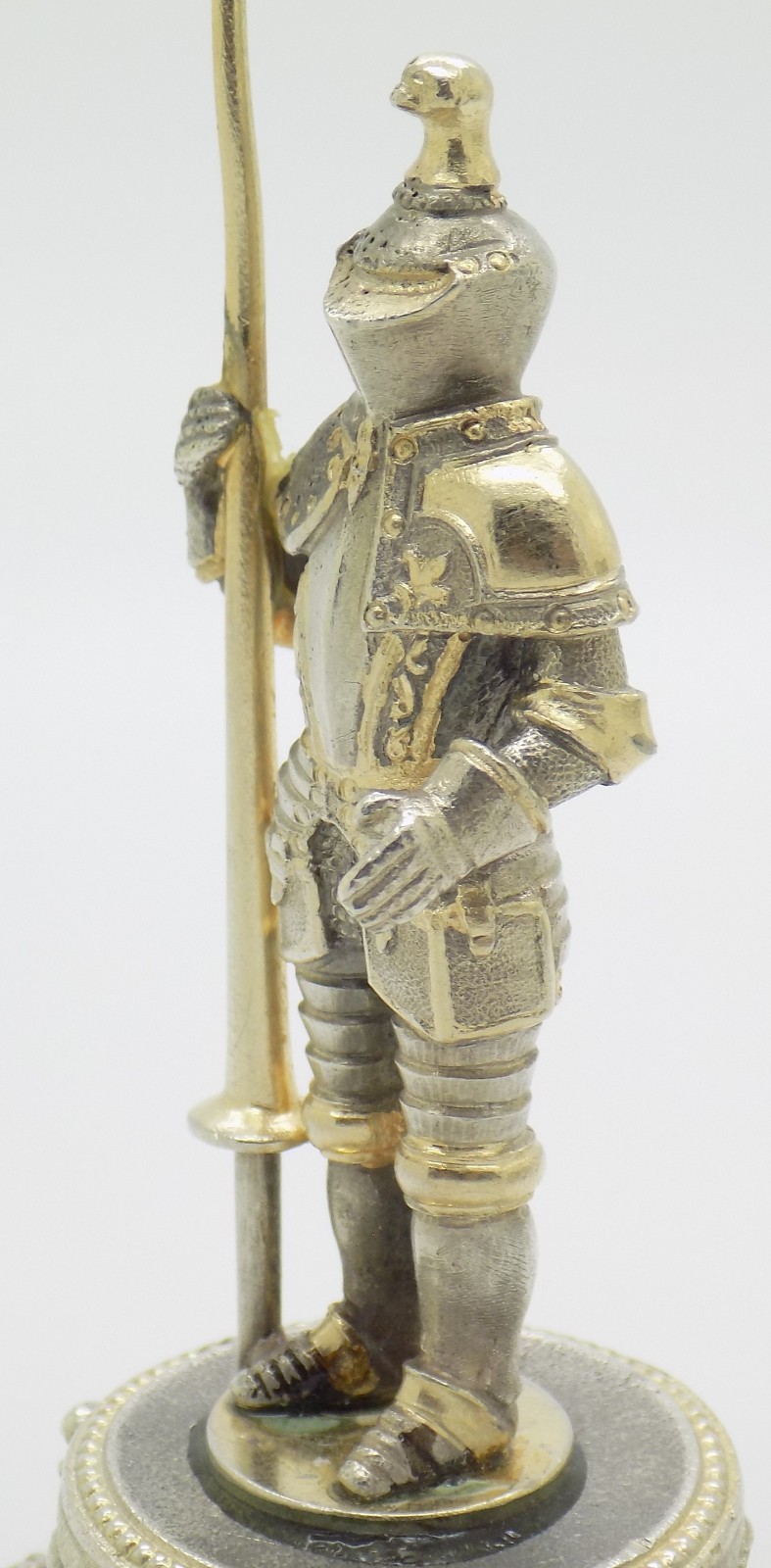 Vintage Italian Genuine Silver Medieval Knight Detailed Figurine Made in Milan