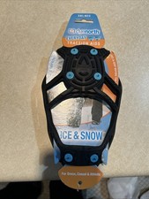 1 Pair Due North Black W2pk Spikes Sml-med For Ice Snow Traction Aids