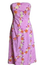 Vtg Y2k Lilly Pulitzer sabrina Floral Strapless Dress Tie Back Women 0 Pink