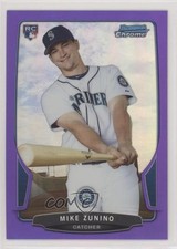 2013 Bowman Chrome Purple Refractor 108/199 Mike Zunino #71 8k4