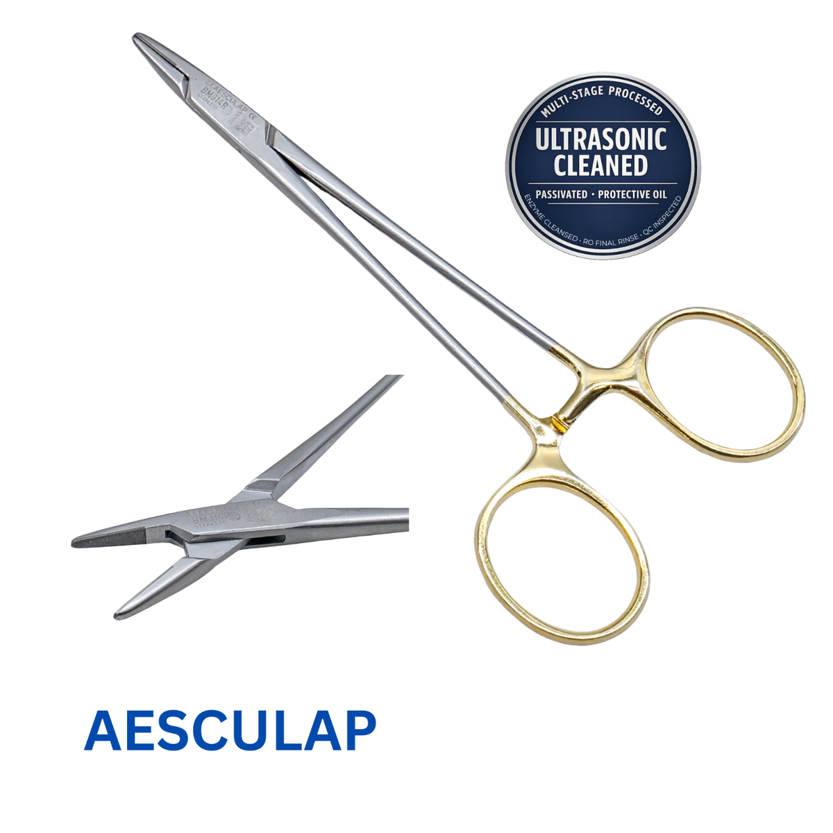 AESCULAP BM014R Webster Smooth Needle Holder, TC, 5-1/8